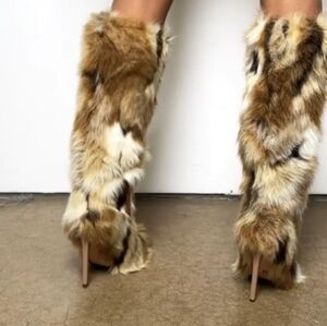 AZALEA WANG  FURRY BOOT - 9